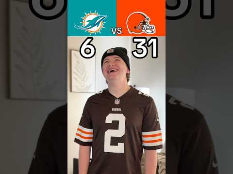 DOLPHINS VS BROWNS RECAP😳🤣🏈 #nfl #football #dolphins #browns #skit #funny