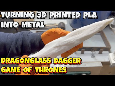 Turning 3D Print PLA into Nordic Gold  - Dragonglass Dagger - Molten Metal - Let's Cook!
