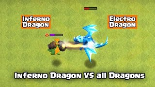 Inferno Dragon vs Dragon Family | CLASH OF CLANS | COC