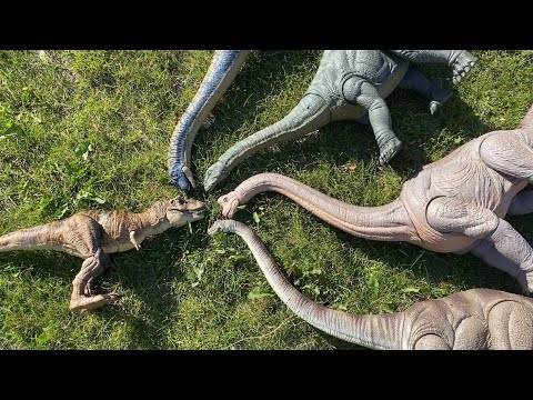 All Sauropods Vs Trex Mattel Jurassic World Mamenchisaurus Legacy Collection Figure Comparison