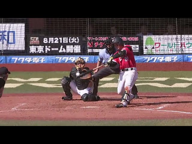 【5回裏】マリーンズ・田村のタイムリーヒットで追加点!! 2018/7/8 M-F