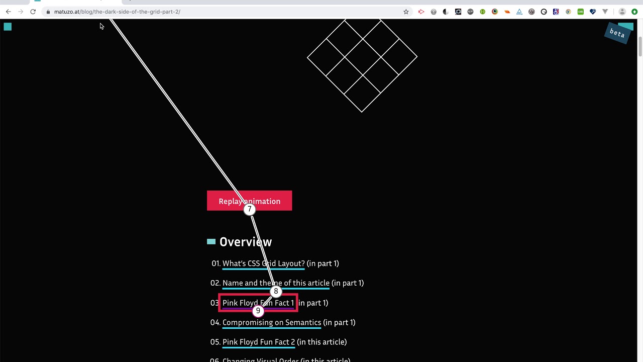 Visualizing tab order