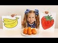 Diana Draws And To Name Fruit Educational Video For Kids And Toddlers With Kids Diana Show