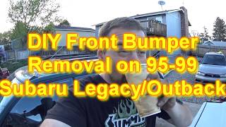 DIY how to remove front bumper on 95-99 Subaru legacy/Outback