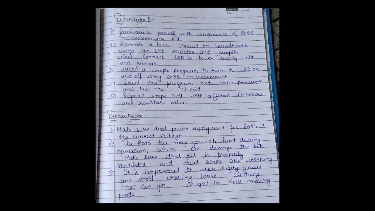 //introduction to 8085 microprocessor//lab manual #ptu #btech