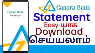 Canara Bank statement  downloaded in mobile | Canara Bank tamil