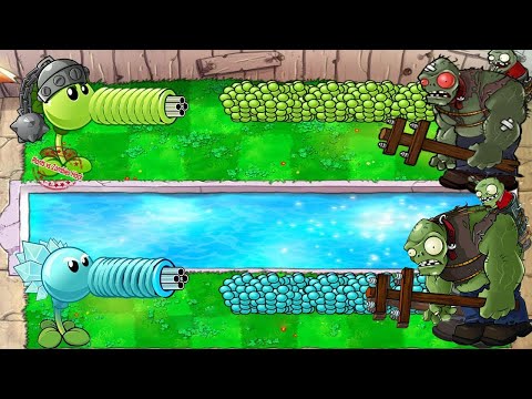Plants VS  Zombies 2 Gatling Pea vs Snow Pea Challenge & Power up! VS Zombie 2