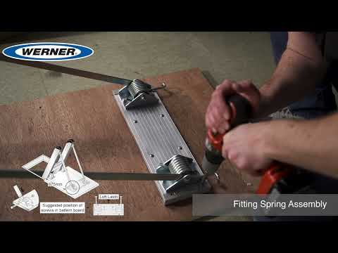 How To Install Werner Deluxe Aluminum Attic Ladder