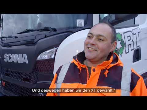 Scania XT Bau-Sattelzugmaschine mit SAF TRAK-Trailerachse