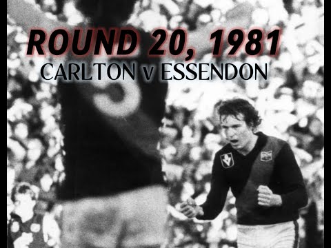 ENTIRE GAME: Round 20 1981 Essendon v Carlton, Princes Park. Classic match
