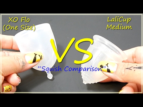 XO Flo vs LaliCup Med "Squish Test" - Menstrual Cups