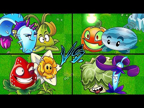 Random 4 Best Team Plants - Who Will Win ? - PvZ2 Team Plants vs Team Plants