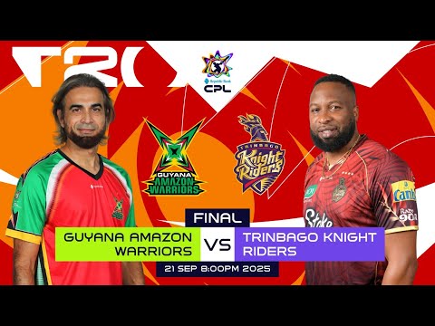 LIVE | Final | Guyana Amazon Warriors vs Trinbago Knight Riders | CPL 2025