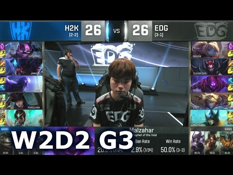 H2K vs EDG - Worlds 2016 W2D2 Group C | LoL S6 World Championship Week 2 Day 2 EDG vs H2K G2