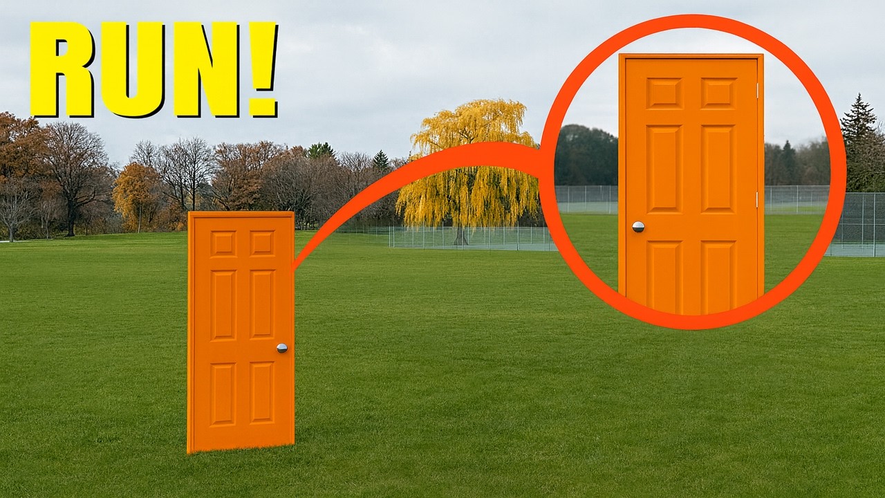 If you see this orange door in a park.... DO NOT OPEN IT!!!