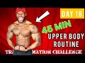 Intense UPPER BODY Workout at HOME with DUMBBELLS (45 MINUTES) - 4 WEEK TRANSFORMATION CHALLENGE