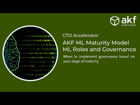 AKF ML Maturity, Roles, & Governance Model