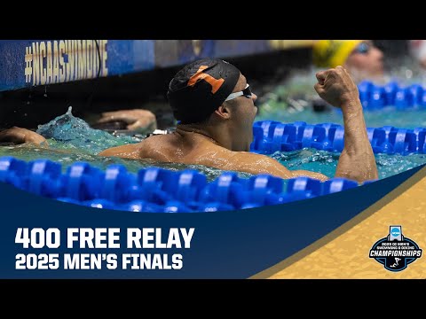 NCAA record men's 400 freestyle relay | 2025 NCAA swimming championships