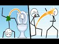 TOILET TIME Vs TOILET TIME All Levels Satisfying STICKMAN Mobile Gameplay Android Ios