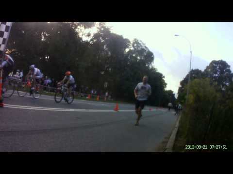 130921 072743 Prospect park bike race Kissena passing by (1 lap to go)