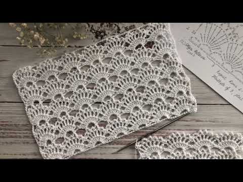 How to Crochet an Easy Lacy Shell Stitch with Thread, Step-by-Step Crochet Tutorial