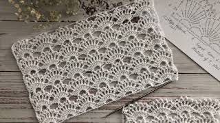 How to Crochet an Easy Lacy Shell Stitch with Thread, Step-by-Step Crochet Tutorial