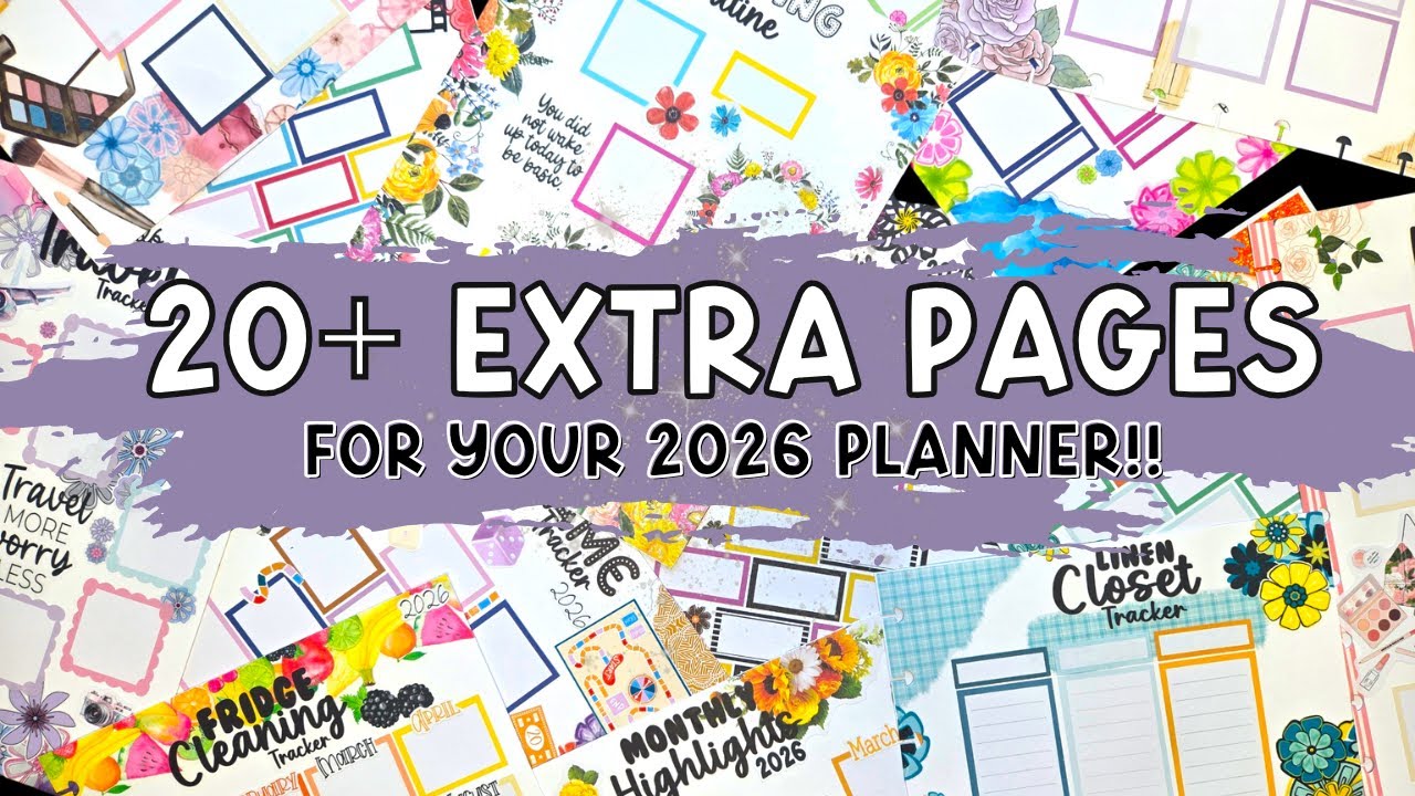 20+ Extra Pages for your 2026 planner + Page Setup