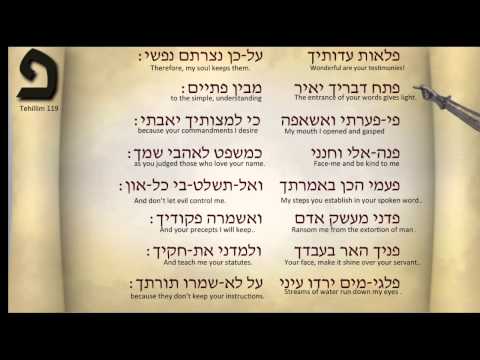 Tehillim (Psalm) 119 Pey - פ