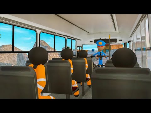Transport Stickman Prisoner Bus Driving | Android iOS Gameplay | HD
