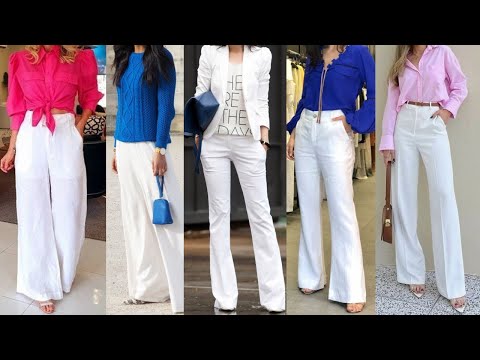 MODA MUJER 2024 PANTALONES BLANCOS de moda 2024 como COMBINARLOS