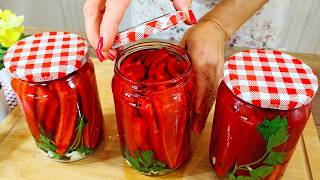 fresh peppers will not spoil for years if you preserve them like this! winter salad!