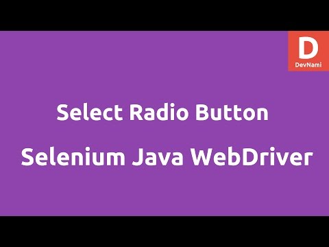 Select Radio button using Selenium Java