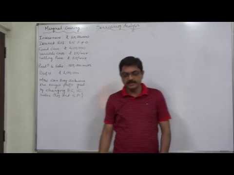 Marginal Costing 19 Sensitivity Analysis Part 1 of 4 If Fixed Cost is decreased