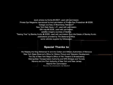 The Bourne Ultimatum (2007) - Ending Credits Music with The Kennedy/Marshall Company Logo