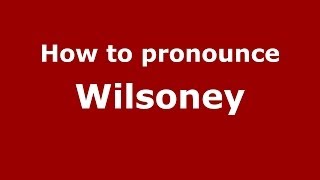 How to pronounce Wilsoney