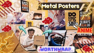 Worthwrap Premium Metal Posters Unboxing & First Look! 🔥 | Best Anime/Personaliz