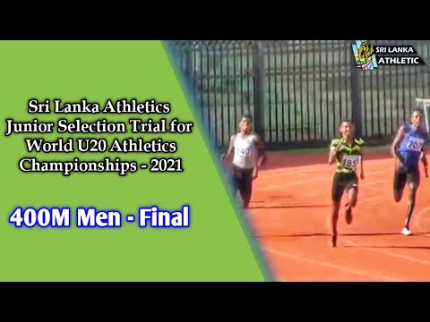Sri Lanka Athletics Junior Selection Trial for World U20 Athletics Championships - 400m Men Final