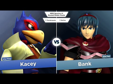 NE Melee Spartan 3 - Kacey (Falco) vs. SG | Bank (Marth) - SSBM Pools