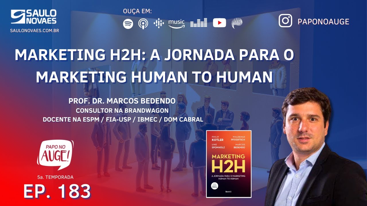 EPISÓDIO 183 - MARKETING H2H: A JORNADA PARA O MARKETING HUMAN TO HUMAN - COM MARCOS BEDENDO