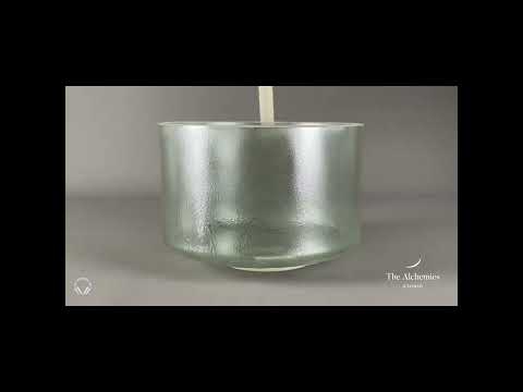 Advance Selenite & Sage Aura Gold Alchemy™ Crystal Tones® Quartz Singing Bowl 8" E-40