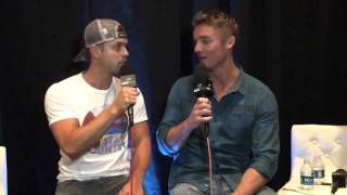 Brett Young with Dustin Lynch at 51st ACMs
