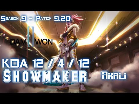 DWG Showmaker AKALI vs ORIANNA Mid - Patch 9.20 EUW Ranked