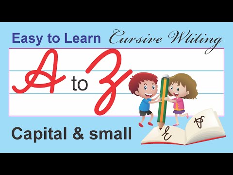 Cursive Writing for children | Cursive Capital & small alphabet | Learning Booster | Write A to Z