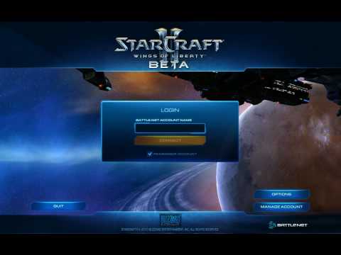 Starcraft 2 Beta - Main Menu