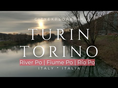 Turin - Po river |Torino - Fiume Po | 4k