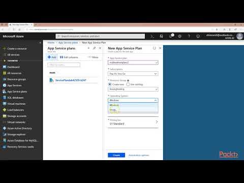 Build Deploy Web App on MS Azure Setup App Service Plan for Linux | packtpub com