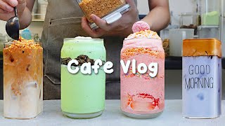 🍵마차 프라페와 라떼로 보내는 여유로운 아침☕지치고 힘들 땐 음료 ASMR로 힐링해요/카페브이로그/Cafe Vlog/ASMR/Tasty Coffee
