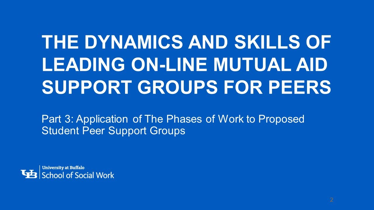 Part 3: Application of The Phases of Work to Proposed Student Peer Support Groups