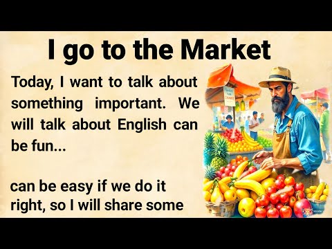I Go to the Market | Easy English Story | Daily Life English for Beginners