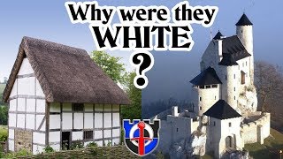 Why were medieval cottages and castle white?